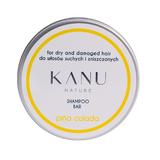 Sampon Solid cu Pina Colada in Cutie de Metal pentru Par Uscat si Deteriorat - KANU Nature Shampoo Bar for Dry and Damaged Hair Pina Colada, 75 g