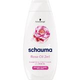 Sampon si Balsam 2 in 1 cu Ulei de Trandafir pentru Par Tern - Schwarzkopf Schauma Rose Oil 2 in 1 Shampoo & Conditioner with Rose Oil Difficult to Comb Dull Hair, 400 ml
