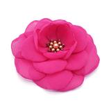 Brosa floare roz zmeura din voal, Zia Fashion, Larissa