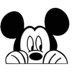 Sticker decorativ, Mickey Mouse, 6x8cm