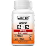 Vitamin D3 + K2 Forte 2-in-1 Support - Zenyth Pharmaceuticals, 30 capsule