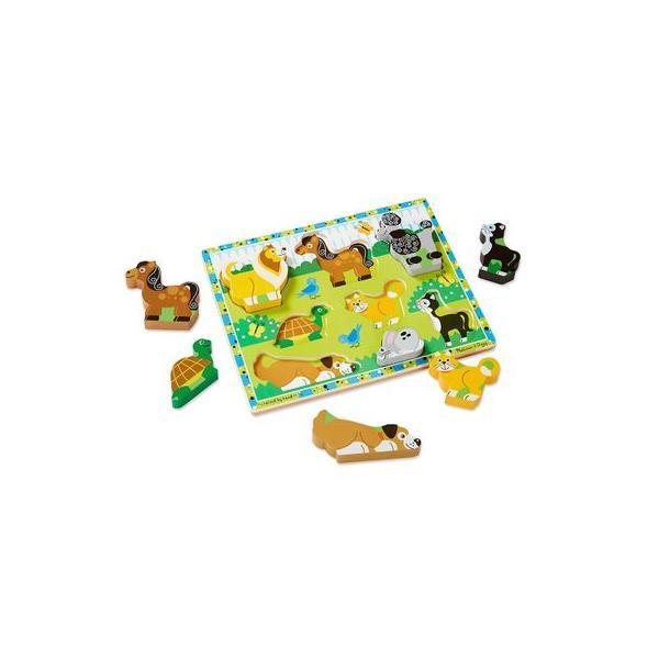 Chunky Puzzle, Pets. Puzzle lemn in relief, Animale de companie image
