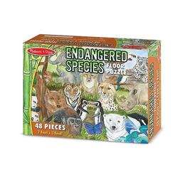 Puzzle de podea Animale protejate Melissa and Doug 48 piese