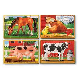 Wooden puzzles. Set 4 puzzle lemn, Animale domestice
