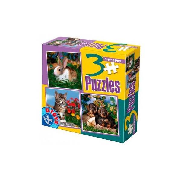 3 puzzle animale