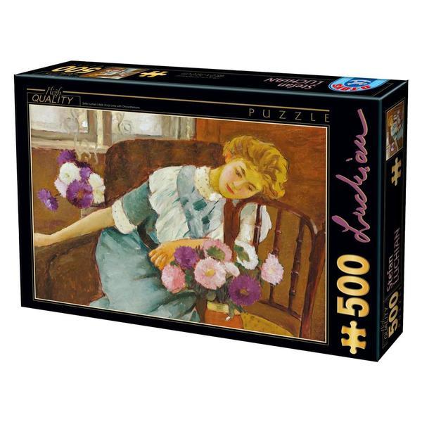 Puzzle 500, lorica with chrysanthemums