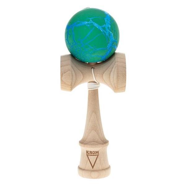 Kendama krom crack (verde+albastru)