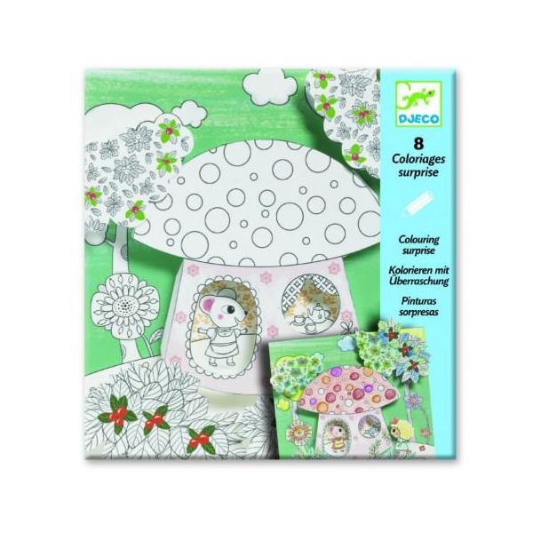 Joc educativ - 4 coloriages surprise., thumbelina