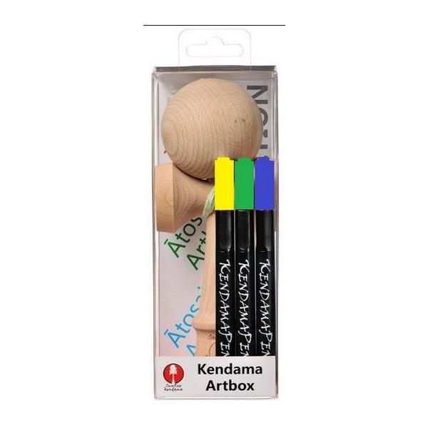 Kendama - sunrise artbox (verde+galben+albastru)