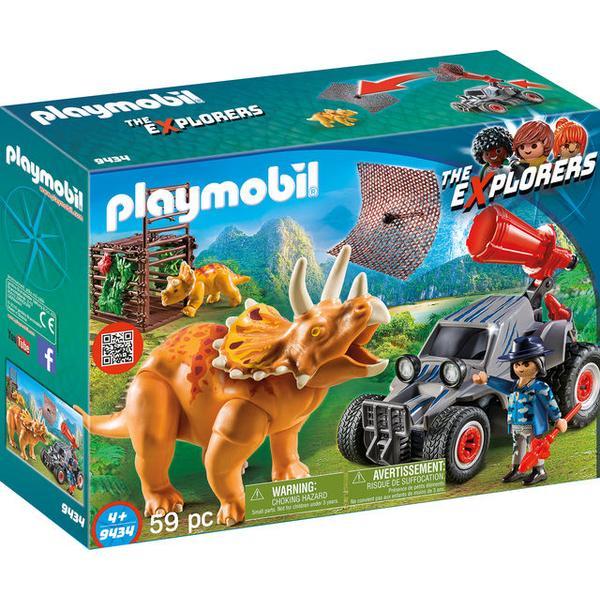 Playmobil Sports Action - Cercetator - Automobil Si Triceratops