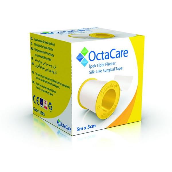Banda Adeziva Suport Matase - Octamed OctaCare Silk-Like Surgical Tape, 5 cm x 5 m