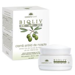 Crema antirid de noapte bioliv antiaging cosmetic plant, 50ml