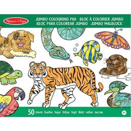 Caiet jumbo pentru colorat - jumbo colouring pad, animale