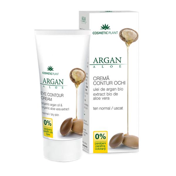 Crema Contur Ochi Argan Aloe Cosmetic Plant, 30ml