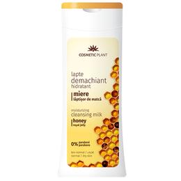 Lapte demachiant hidratant cu miere si laptisor de matca cosmetic plant, 200ml