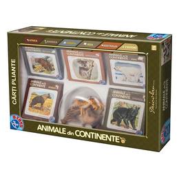 Set figurine si carti - Animale din continente