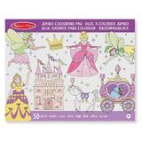 Caiet jumbo cu desene pentru colorat, Printese si zane Jumbo colouring pad