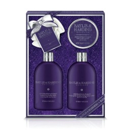 Set Cadou Baylis & Harding Wild Blackberry and Apple Benefit Set - Gel de Dus 500ml, Lotiune de Corp 500ml, Cristale de Baie 250g, Burete de Baie