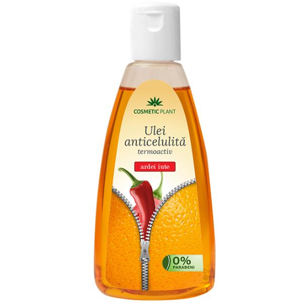 Ulei Termoactiv pentru Celulita cu Extract de Ardei Iute Cosmetic Plant, 200ml