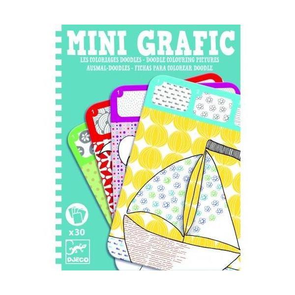 Mini grafic. les coloriages doodles. deseneaza
