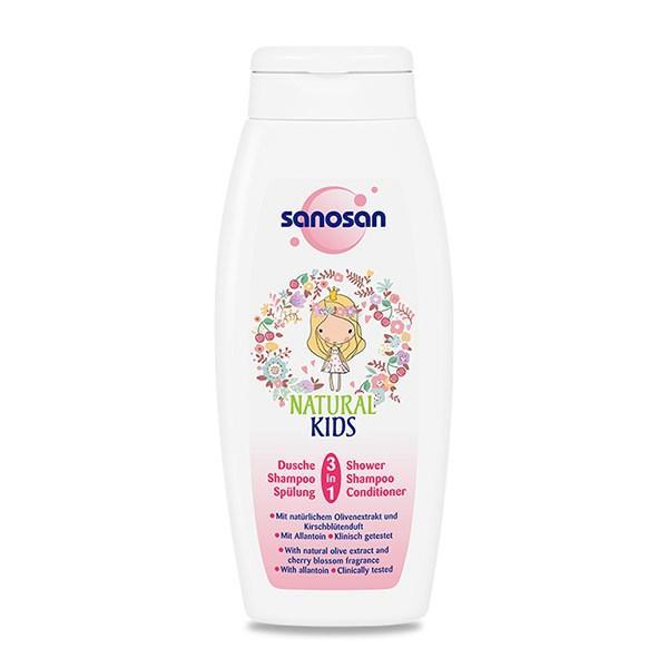 Sampon Balsam și Gel De Duș Pentru Copii Sanosan Kids 3 In 1 250