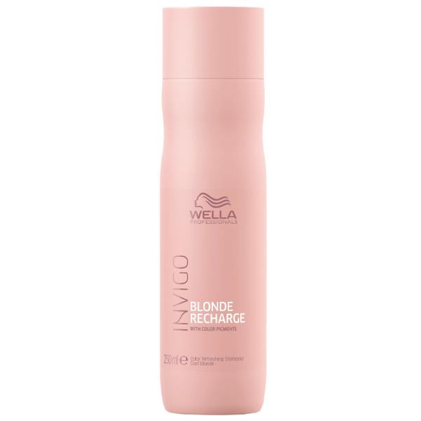 Sampon Pigmentat pentru Par Blond Rece - Wella Professionals Invigo Blonde Recharge Color Refreshing Shampoo Cool Blonde, 250ml