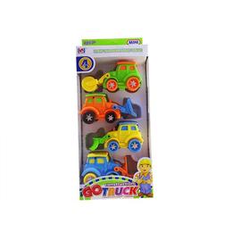 Set 4 masinute de constructie, varsta 3 ani+, multicolor - Disney Toy