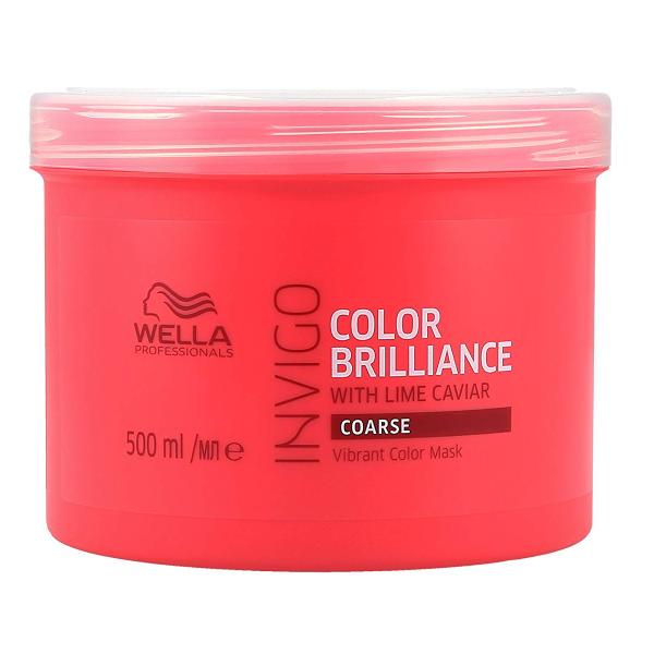 Masca pentru Par Vopsit, Aspru – Wella Professionals Invigo Color Brilliance Vibrant Color Mask Coarse Hair, 500ml esteto.ro imagine pret reduceri