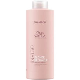 Sampon pigmentat pentru par blond rece - wella professionals invigo blonde recharge color refreshing shampoo cool blonde, 1000ml