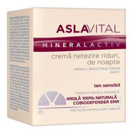 Crema Netezire Riduri, de Noapte - Aslavital Mineralactiv Wrinkle Smoothing Cream Night, 50ml