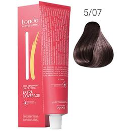 Vopsea demi-permanenta - londa professional demi-permanent color creme extra coverage, nuanta 5/07 castaniu deschis natural, 60 ml