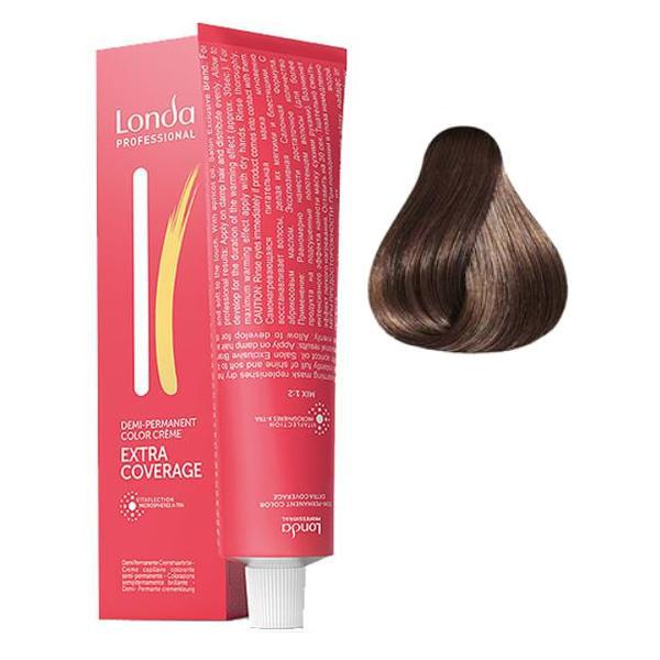 Vopsea Demi-Permanenta - Londa Professional Demi-Permanent Color Creme Extra Coverage, nuanta 6/07 Blond inchis natural, 60 ml