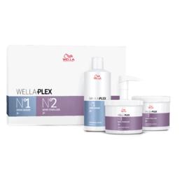 Kit tratamente pentru par vopsit sau decolorat - wella professionals wellaplex salon kit, 3 x 500ml
