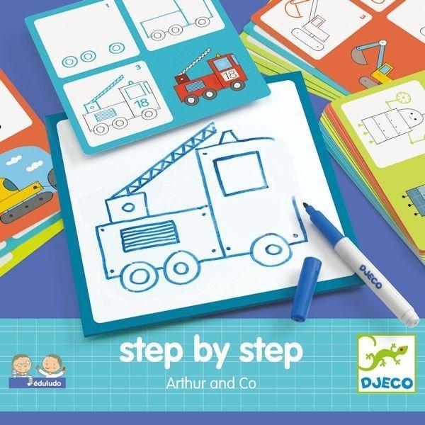 Set desen - step by step, arthur and co. vehicule