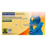 Manusi Colorate de Examinare Nitril Nepudrate Albastre, Marimea S, Top Glove, 100 buc