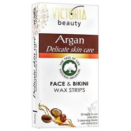 Benzi depilatoare cu ceara rece pentru fata cu argan camco 20 buc