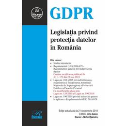 Legislatia privind protectia datelor in Romania, editura Rosetti