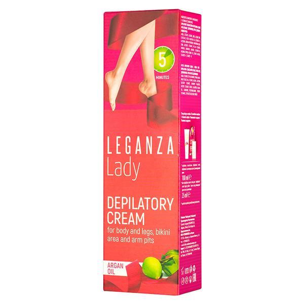 Crema epilatoare cu ulei de argan 5 Minutes Leganza Lady, 100 ml