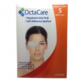 Plasturi oculari sterili adulti - octamed octacare self-adhesive eye pad, 6.5cm x 9.5cm, 5 buc