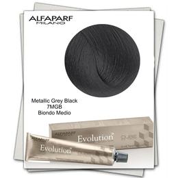 Vopsea permanenta - alfaparf milano evolution of the color nuanta 7mgb metallic grey black biondo medio