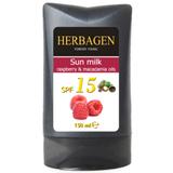 Emulsie de Plaja cu Ulei de Zmeura si Macadamia SPF 15 Herbagen, 150ml