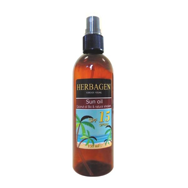 Ulei de Plaja Spray SPF 15 Herbagen, 150ml esteto.ro imagine noua