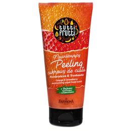 Exfoliant hidratant de corp cu portocale si capsuni - farmona tutti frutti orange   strawberry moisturizing sugar body scrub, 210g