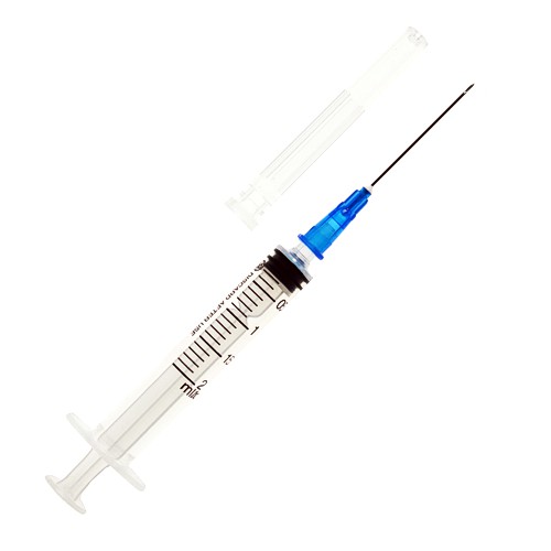Seringi 3 Componente Unica Folosinta Narcis, 2 ml, ac 23G (0.65 mm x 32 mm) albastru, sterile, 100 buc
