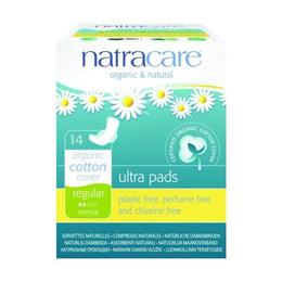 Absorbante normal cu aripioare cu strat de bumbac organic, natracare, 14 buc