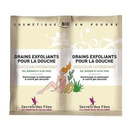 Exfoliant pentru corp, cu orez, baobab si aloe vera, Secrets des Fees, 2x2.5g