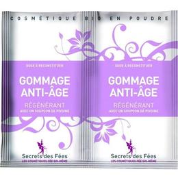 Exfoliant facial regenerant, antiage, cu acid hialuronic, bujor si ceai verde, secrets des fees, 2x4g