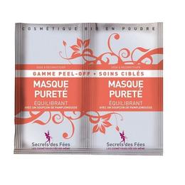 Masca faciala echilibranta peel-off, cu lamaie, grapefruit si mandarine, secrets des fees, 2x8g
