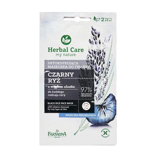 Masca Detoxifianta cu Orez Negru - Farmona Herbal Care Black Rice Face Mask, 2 x 5ml