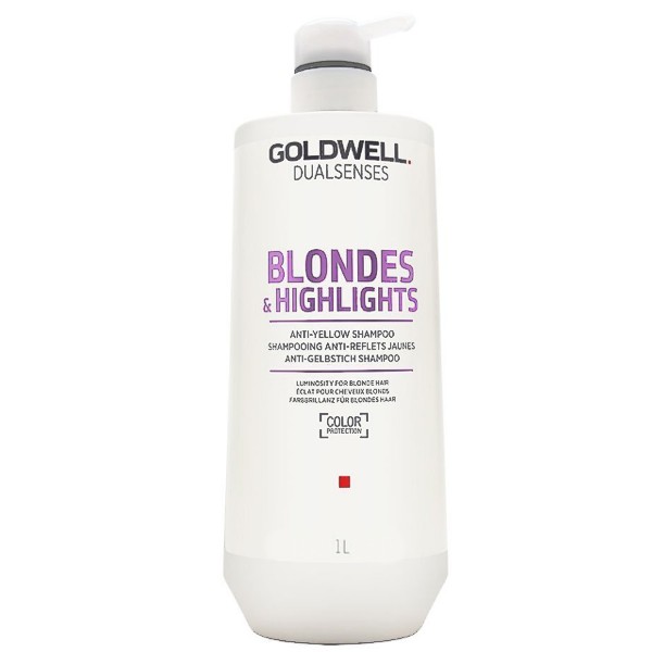 Sampon pentru Par Blond – Goldwell Dualsenses Blondes & Highlights Anti-Yellow Shampoo 1000ml esteto.ro imagine noua